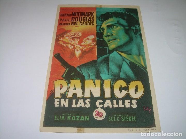  Foglietti di film di film antichi di cinema: PROGRAMA DE CINE....PANICO EN LAS CALLES.