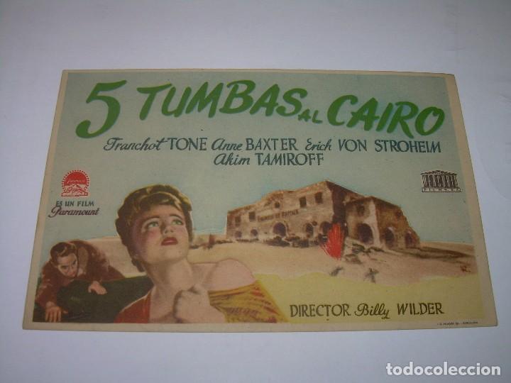 Cine: PROGRAMA DE CINE.....5 TUMBAS AL CAIRO. - Foto 1