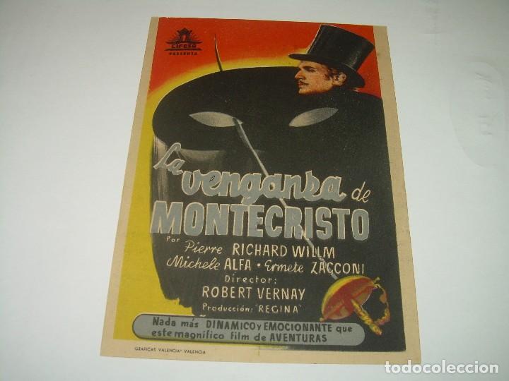 Cine: PROGRAMA DE CINE....LA VENGANZA DE MONTECRISTO. - Foto 1