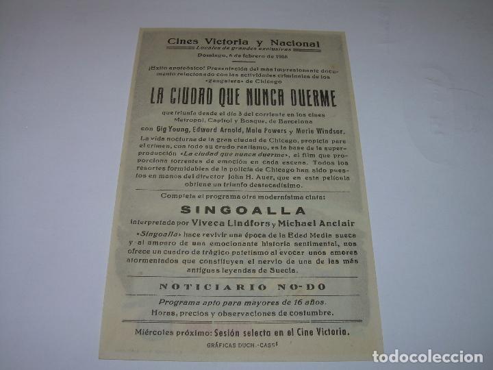 Cine: PROGRAMA DE CINE....LA CIUDAD QUE NUNCA DUERME. - Foto 2