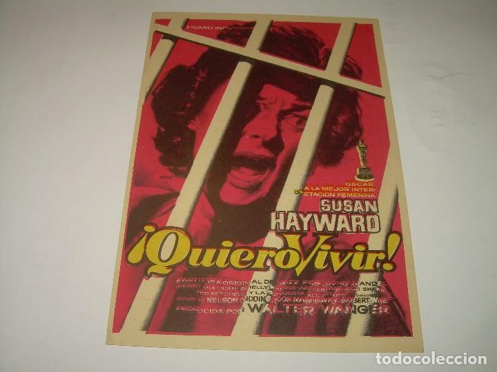 Cine: PROGRAMA DE CINA.....!QUIERO VIVIR&iexcl;