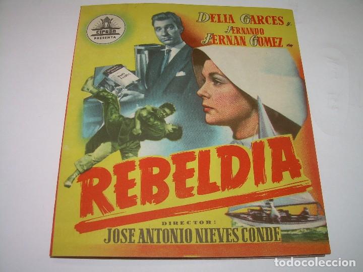 Cine: PROGRAMA DE CINE DOBLE.....REBELDIA. - Foto 1