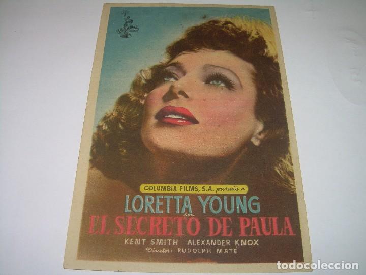 Cine: PROGRAMA DE CINE....EL SECRETO DE PAULA. - Foto 1