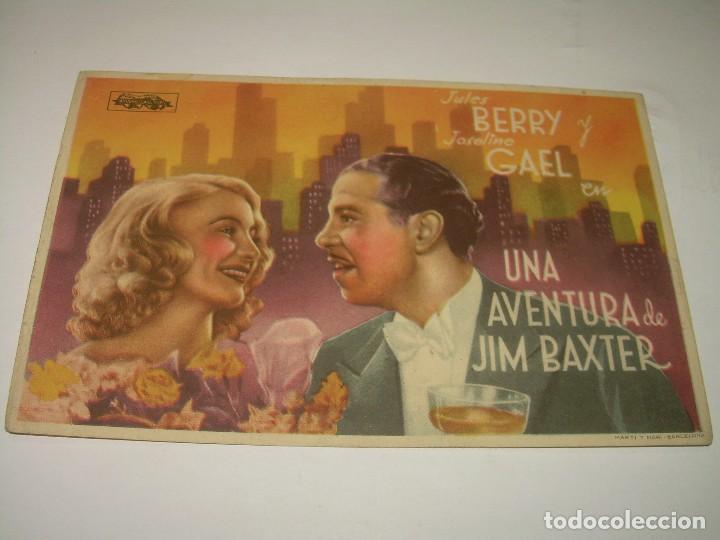 Cine: PROGRAMA DE CINE....UNA AVENTURA DE JIM BAXTER. - Foto 1