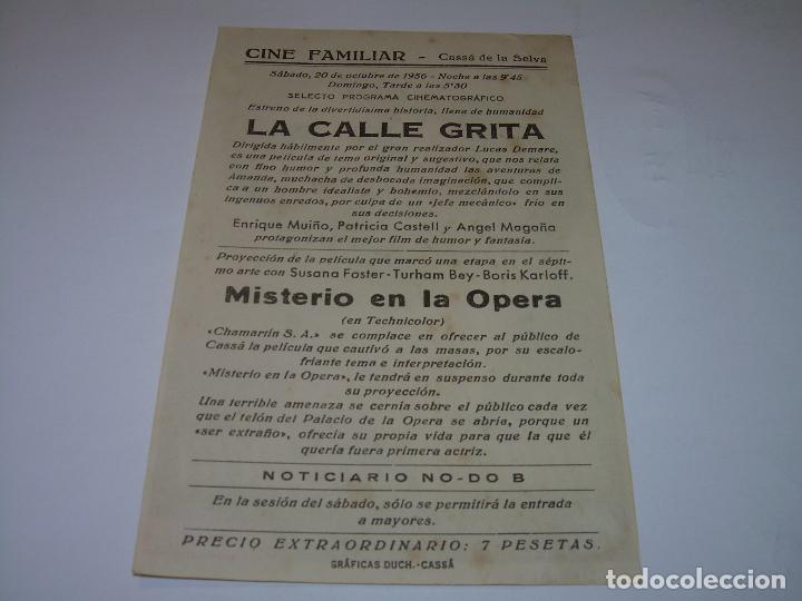 Cine: PROGRAMA DE CINE......MISTERIO EN LA OPERA. - Foto 2