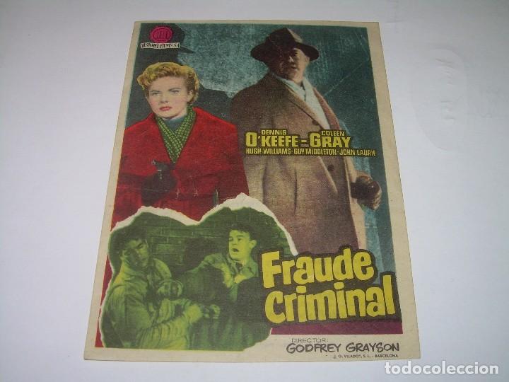 Cine: PROGRAMA DE CINE......FRAUDE CRIMINAL.