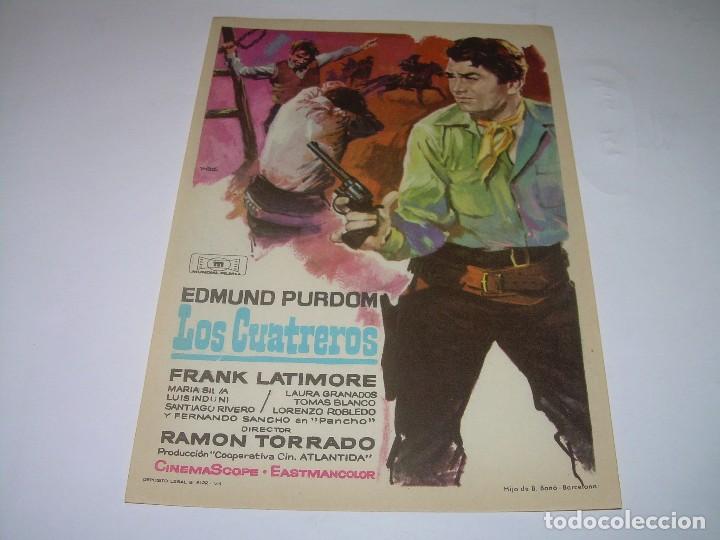 Cine: PROGRAMA DE CINE.....LOS CUATREROS. - Foto 1