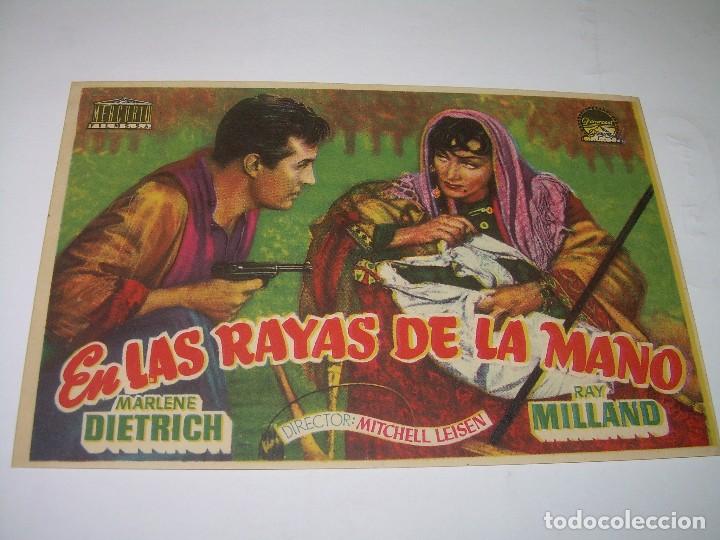 Cine: PROGRAMA DE CINE.....EN LAS RAYAS DE LA MANO. - Foto 1