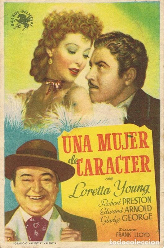Cine: FOLLETO DE MANO &uml;UNA MUJER DE CARACTER&uml; - Foto 1