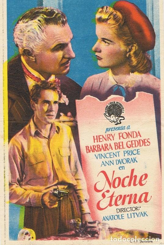 Cine: FOLLETO DE MANO &uml;NOCHE ETERNA&uml; - Foto 1