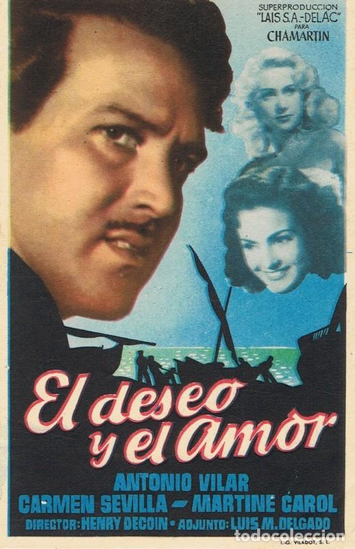 Cine: FOLLETO DE CINE&uml;EL DESEO Y EL AMOR&uml; - Foto 1
