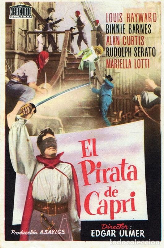 Cine: FOLLETO DE MANO &uml;EL PIRATA DE CAPRI&uml; - Foto 1