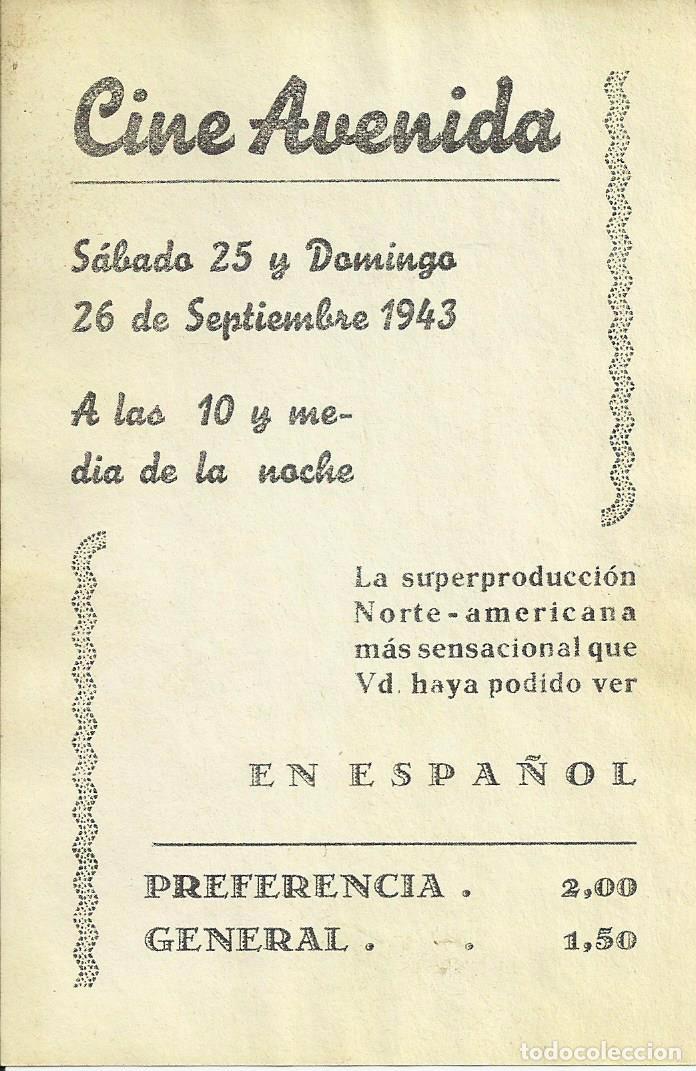 Cine: Programa de cine.El Capitan Blood.1943.Publicidad. - Foto 2