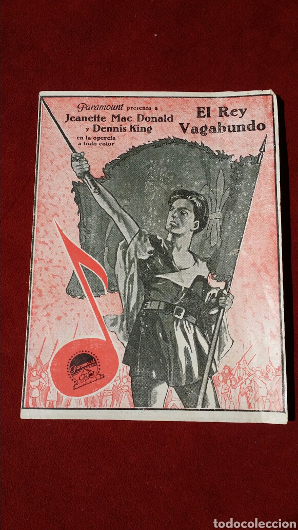 Cine: PROGRAMA DE CINE - EL REY VAGABUNDO - FOLLETO DE MANO 100% ORIGINAL - Foto 1
