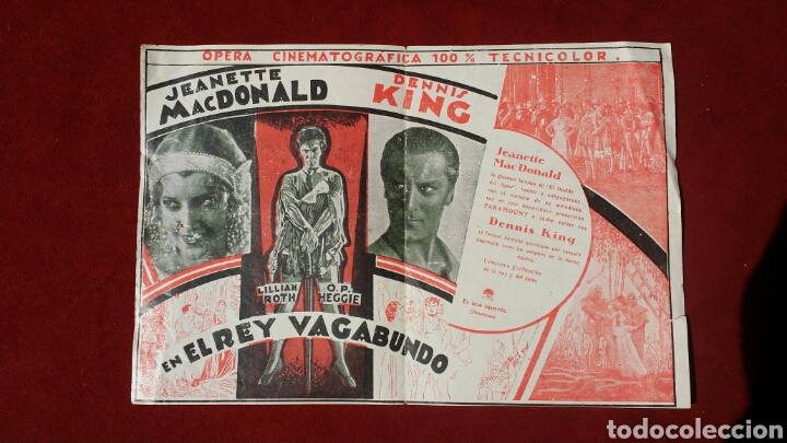 Cine: PROGRAMA DE CINE - EL REY VAGABUNDO - FOLLETO DE MANO 100% ORIGINAL - Foto 4