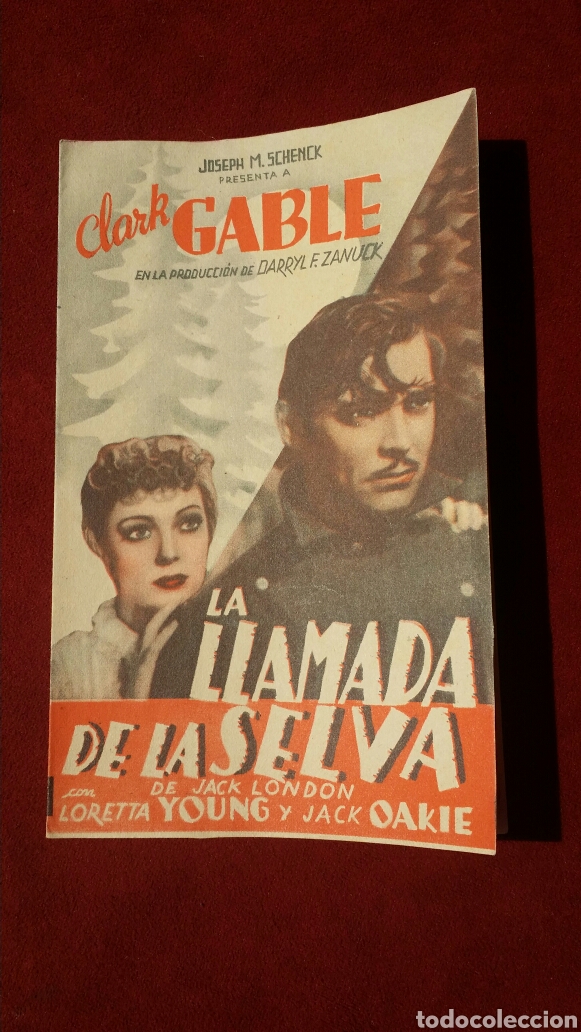 Cine: PROGRAMA DE CINE - LA LLAMADA DE LA SELVA- FOLLETO DE MANO 100% ORIGINAL - Foto 1
