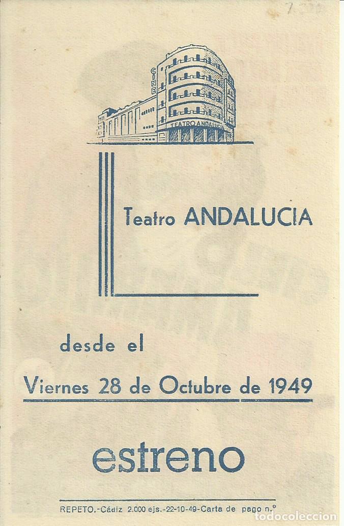 Cine: Programa Cine Cielo Amarillo.1949.Publicidad. - Foto 2