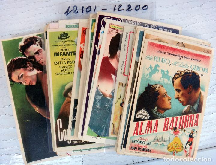 Cine: LOTE DE 100 PROGRAMAS ORIGINALES DE CINE , VARIADOS , ORIGINALES , L12101 - Foto 1