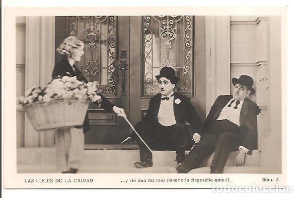 Cine: TARJETA POSTAL CHARLOT EN LAS LUCES DE LA CIUDAD - Foto 1