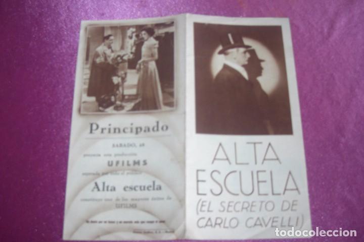 Cine: ALTA ESCUELA EL SECRETO DE CARLO CAVELLI PROGRAMA DE CINE DOBLE - Foto 1