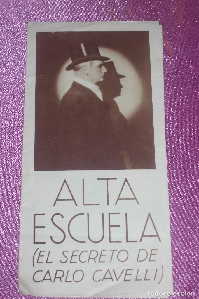 Cine: ALTA ESCUELA EL SECRETO DE CARLO CAVELLI PROGRAMA DE CINE DOBLE - Foto 3
