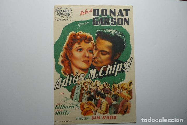 Cine: PROGRAMA ADIOS MR.CHIPS&iexcl; -ROBERT DONAT -PUBLICIDAD ideal - mollet???? - Foto 1