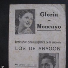 Cine: GLORIA DEL MONCAYO - LOS DE ARAGON -VER REVERSO -VER FOTOS- (C- 3126)