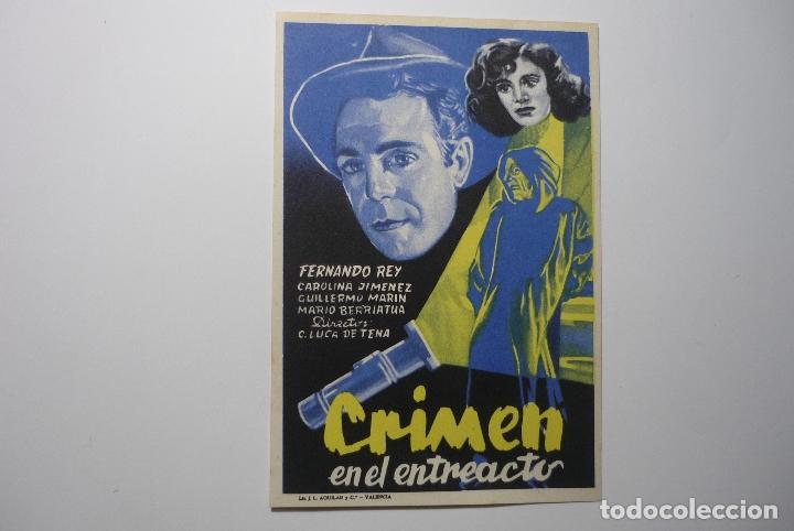 Cine: PROGRAMA CRIMEN EN EL ENTREACTO -FERNANDO REY - Foto 1