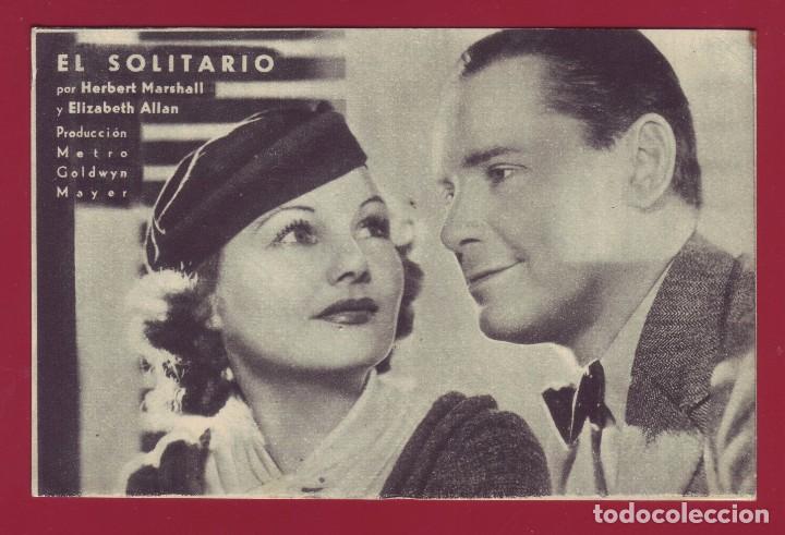 Cine: PROGRAMA DE MANO - EL SOLITARIO - HERBERT MARSHALL - ELIZABETH ALLAN - Foto 1