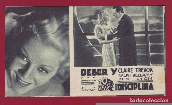 Cine: PROGRAMA DE MANO - DEBER Y DISCIPLINA - Foto 1