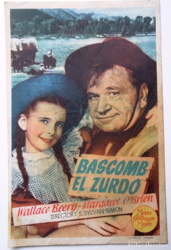 Cine: ES UN PROGRAMA DE MANO BASCOB EL ZURDO  ES UN PROGRAMA DE CINE, DE LOS A&Ntilde;OS 40 - Foto 1
