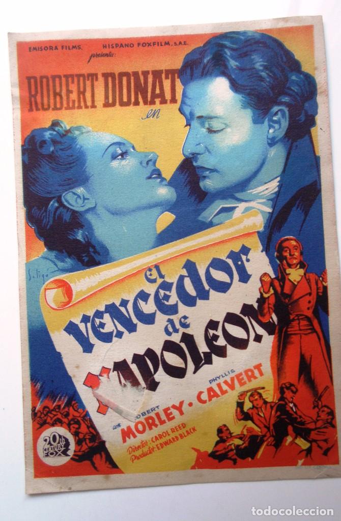 Cine: ES UN PROGRAMA DE MANO ''EL VENCEDOR DE NAPOLEON'' ES UN PROGRAMA DE CINE, DE LOS A&Ntilde;OS 40