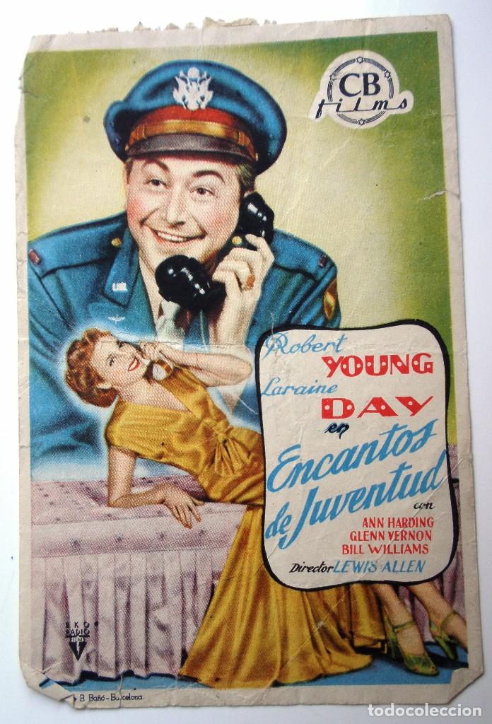 Cine: ES UN PROGRAMA DE MANO ENCANTOS DE JUVENTUD ES UN PROGRAMA DE CINE, DE LOS A&Ntilde;OS 40 - Foto 1