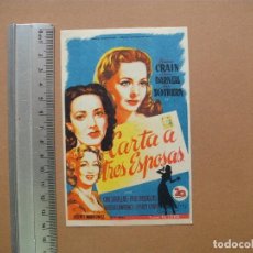 Cine: CARTA A TRES ESPOSAS-1949. Lote 85370176