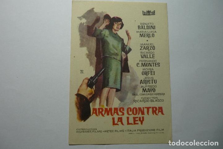 Cine: PROGRAMA ARMAS CONTRA LA LEY- ALFREDO MAYO -SELLO CINE TRUEBA -BAEZA - Foto 1