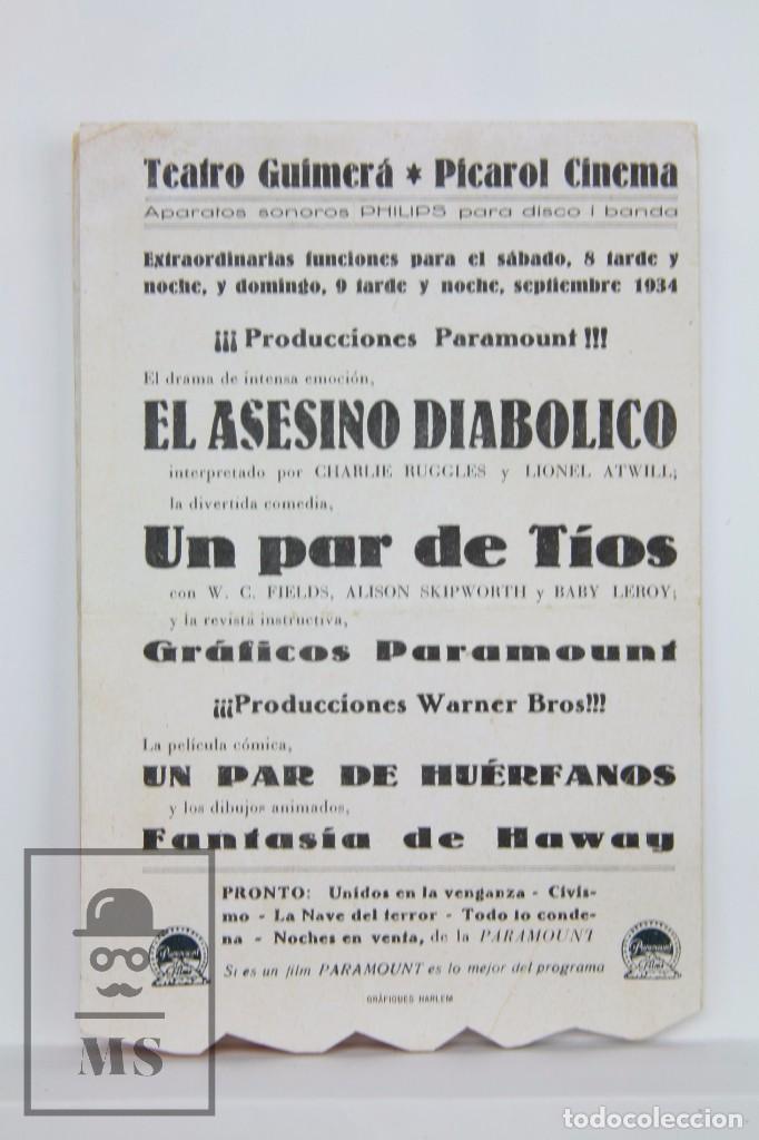 Cine: Programa de Cine Doble - El Asesino Diab&oacute;lico - Paramount Films, 1934 - Foto 3