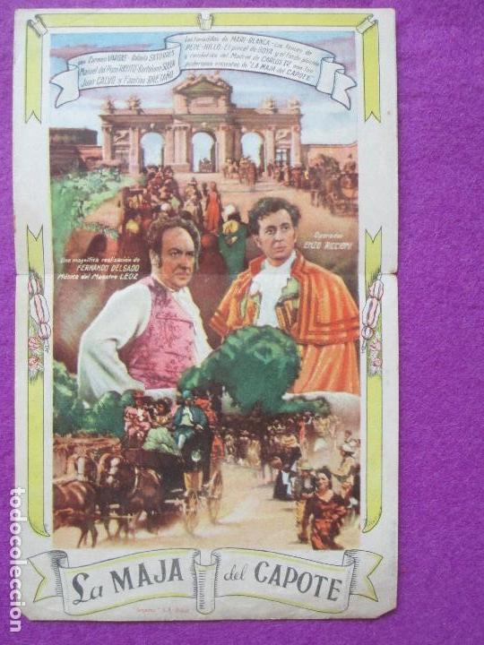 Cine: FOLLETO DE MANO, PROGRAMA CINE, LA MAJA DEL CAPOTE, DOBLE, PM227 - Foto 2