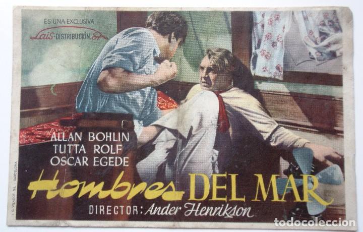 Cinema: FOLLETO DE MANO ''HOMBRES DEL MAR''PROGRAMA DE CINE DE LOS A&Ntilde;OS 40