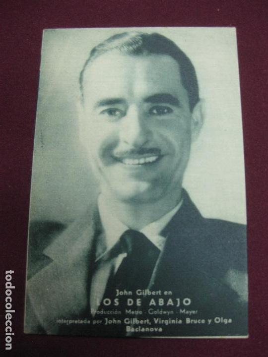 Cine: PROGRAMA DE CINE. CARTON. LOS DE ABAJO. JOHN GILBERT. VIRGINIA BRUCE. - Foto 1