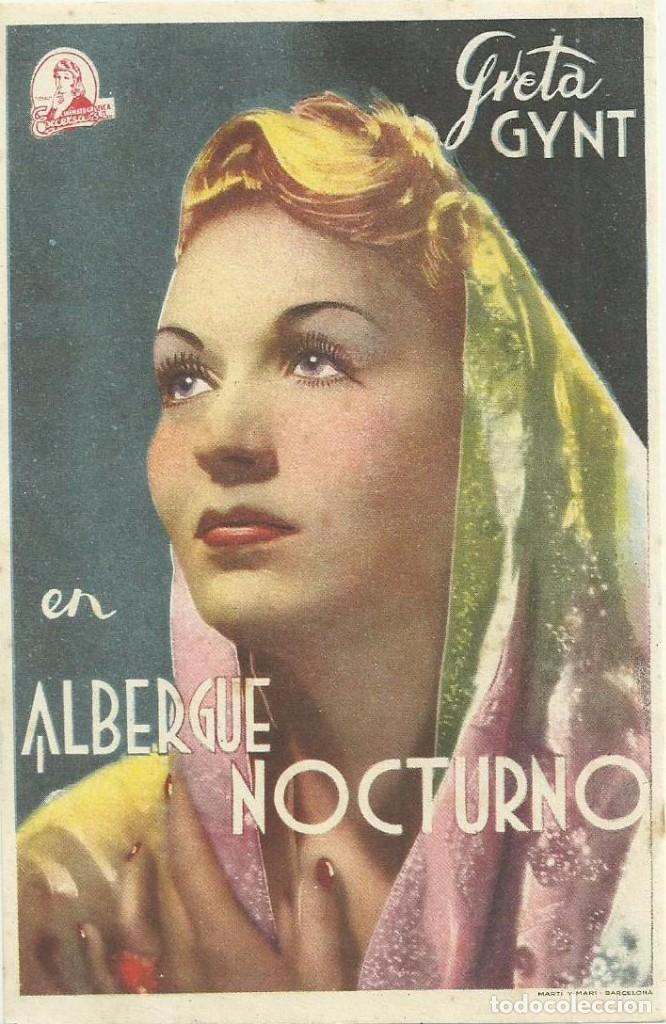 Cine: PROGRAMA DE MANO. ALBERGE NOCTURNO. GRETA GYNT - Foto 1