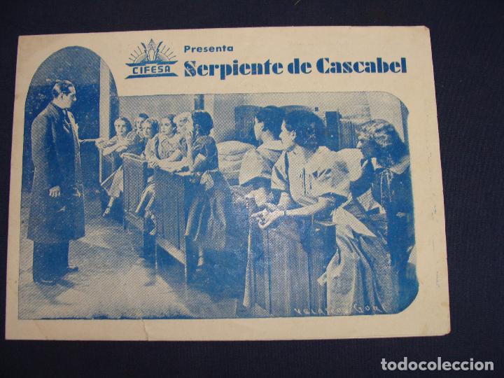 Cine: PROGRAMA DOBLE 1939. SERPIENTE DE CASCABEL. CINE ALHAMBRA ZARAGOZA - Foto 1