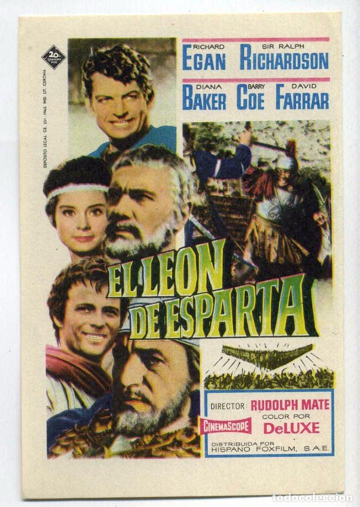Cine: EL LE&Oacute;N DE ESPARTA, con Richard Egan. S/I. - Foto 1