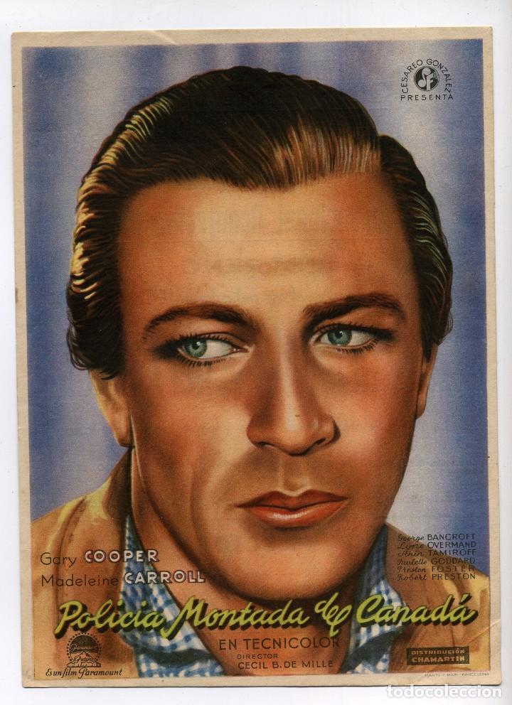 Cine: POLIC&Iacute;A MONTADA DEL CANAD&Aacute;, con Gary Cooper. C/I. - Foto 1