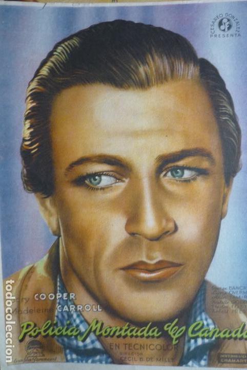 Cine: PROGRAMA POLICIA MONTADA DEL CANADA.-G.COOPER PUBLICIDAD armero-requena - Foto 1