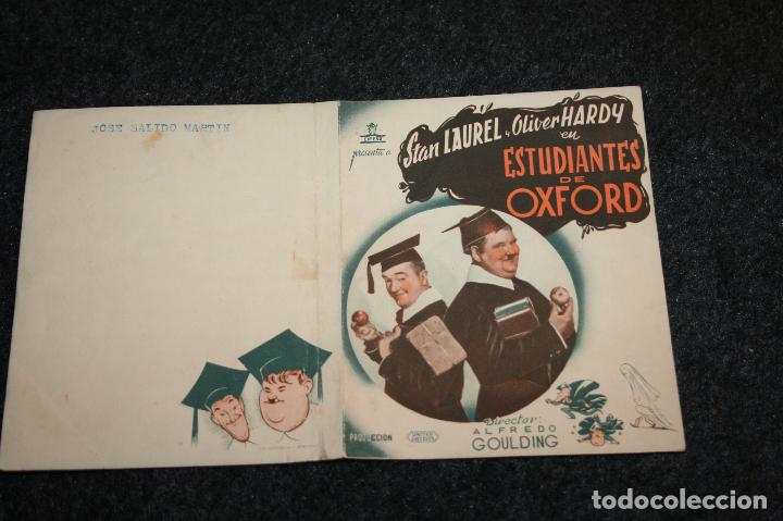 Cine: programa de mano Estudiantes de Oxford. Stan Laurel y Oliver Hardy - Foto 1