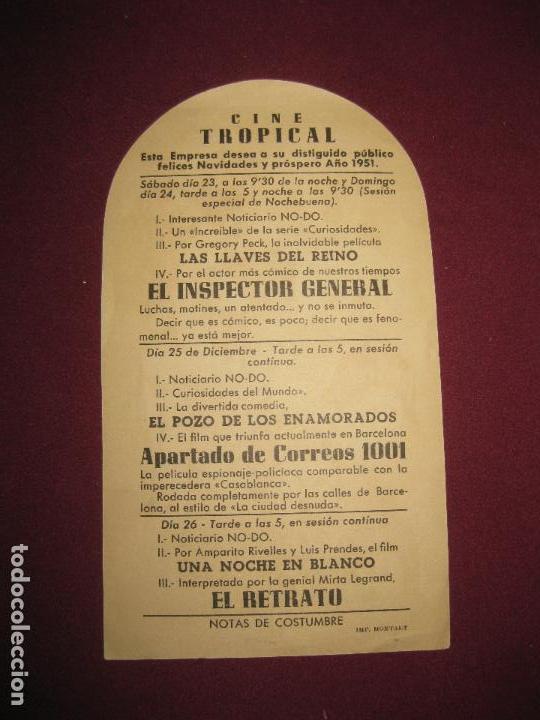 Cine: EL INSPECTOR GENERAL. WARNER BROS. PROGRAMA.DE CINE: CINE TROPICAL 1951 - Foto 2