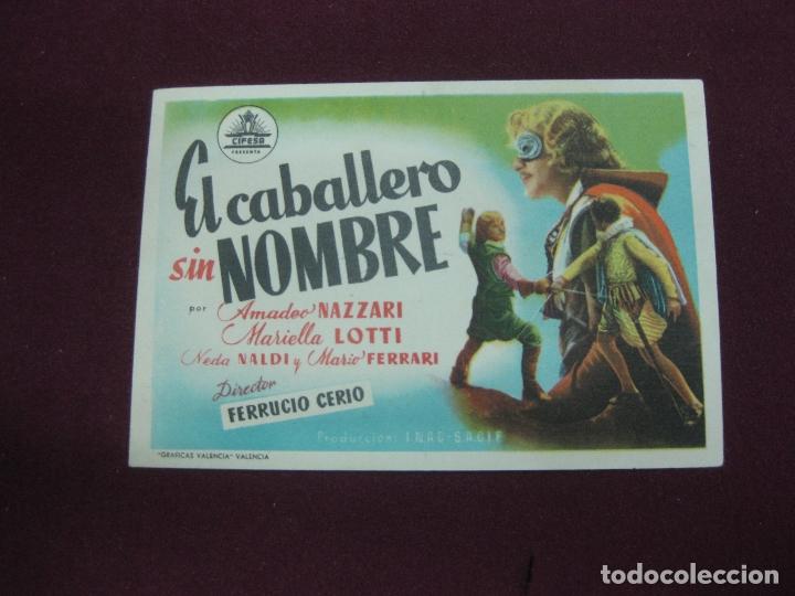 Cine: EL CABALLERO SIN NOMBRE. CIFESA. PROGRAMA.DE CINE: - Foto 1