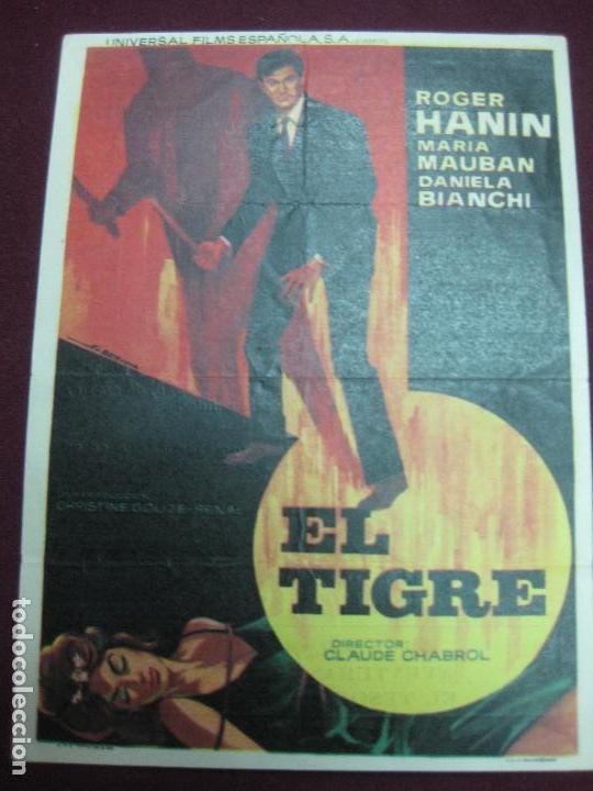 Cine: EL TIGRE. ROGER HANIN. PROGRAMA.DE CINE. CINE BORRAS, MATARO 1966 - Foto 1