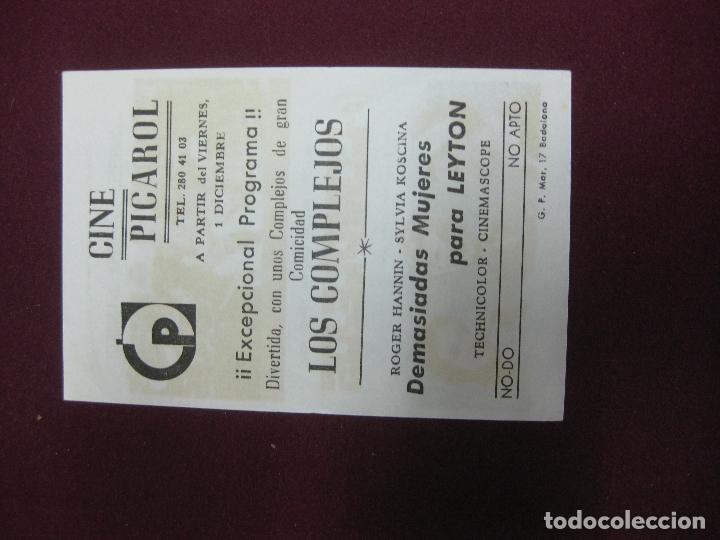Cine: LOS COMPLEJOS. NINO MENFREDI.. PROGRAMA.DE CINE. CINE PICAROL. - Foto 2