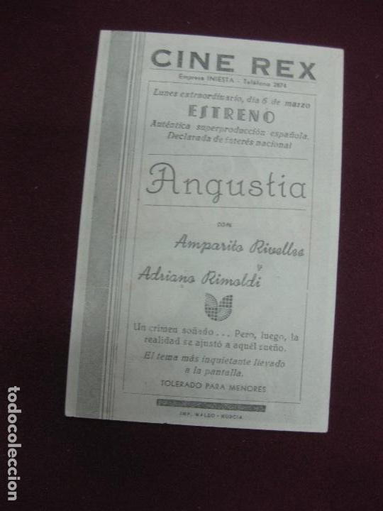 Cine: PROGRAMA DE CINE. ANGUSTIA. AMPARITO RIVELLES. ADRIANO RIMOLDI. - Foto 2